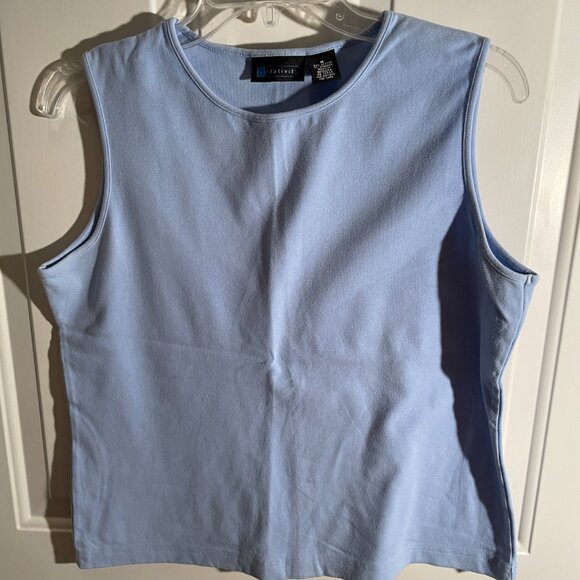 BUNDLE of 3 Relativity and Studio Works sleeveless shirts medium red blue green - Picture 3 of 3